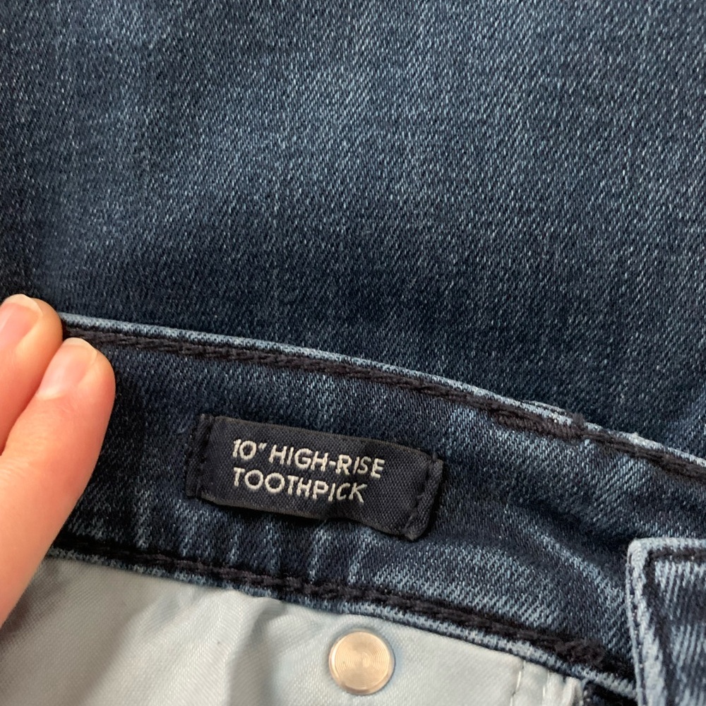 Jcrew Ten Inch Highrise Toothpick Jeans - Picture 2 of 8